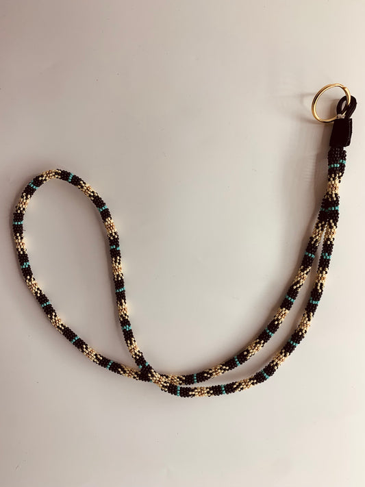 black wedding basket lanyard